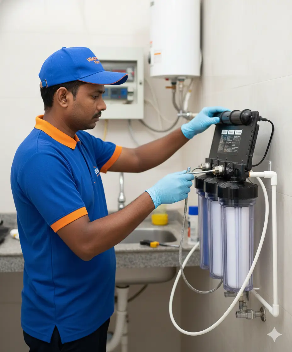 Multistage water filteration installation