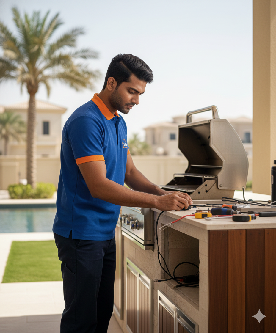 outdoor BBQ installation